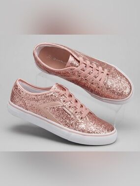 Airwalk | Rose Gold Shimmer Laces Girl Shoes | 3.5
